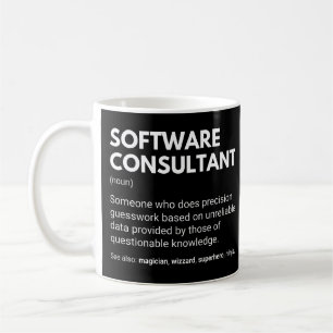 Taza De Café Consultor de software divertida definición de trab