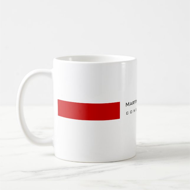 Taza De Café Consultor moderno de Red Simple (Izquierda)