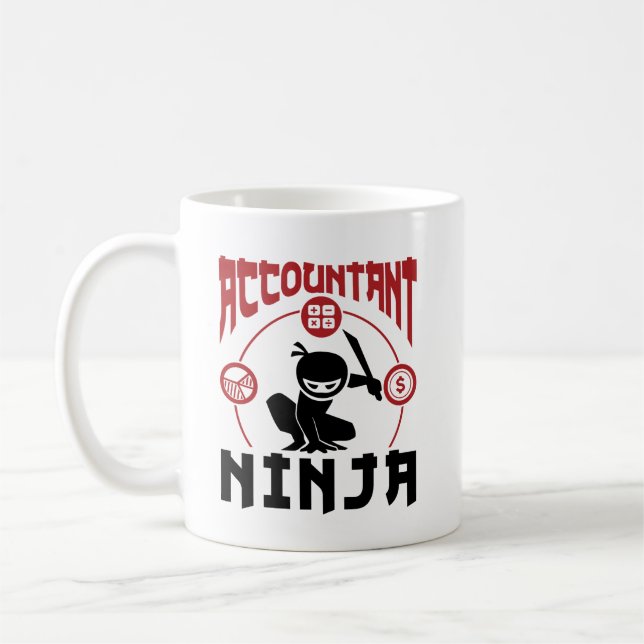 Taza De Café Contabilidad de Ninja CPA (Izquierda)