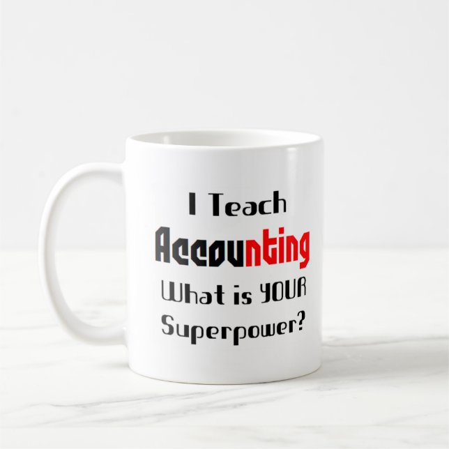 Taza De Café contabilidad enseñar (Izquierda)