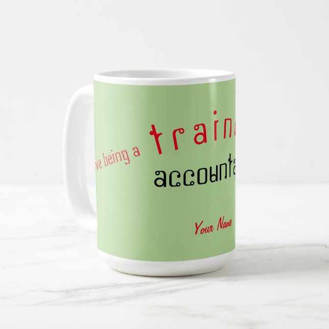 TAZA DE CAFÉ "CONTABLE DEL APRENDIZ " (Anverso izquierdo)
