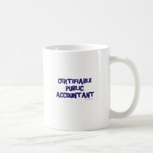 Taza De Café Contable público certificable 2 echado a un lado