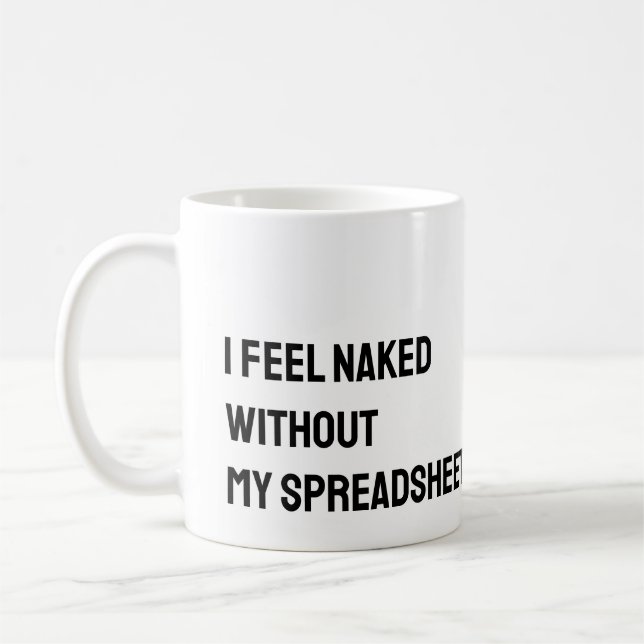 Taza De Café Contable Spreadsheet Funny Mug (Izquierda)