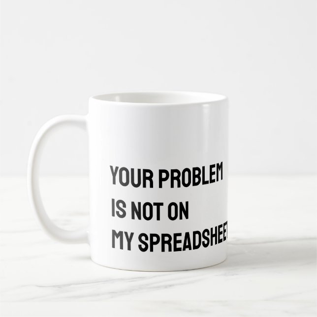 Taza De Café Contable Spreadsheet Funny Mug (Izquierda)