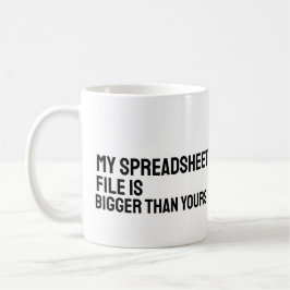 Taza De Café Contable Spreadsheet Funny Mug