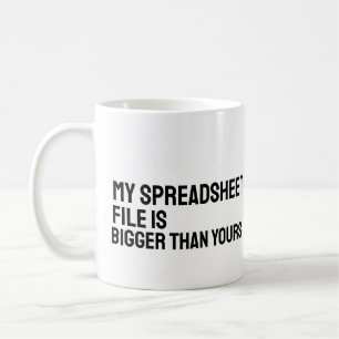 Taza De Café Contable Spreadsheet Funny Mug