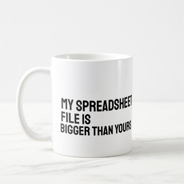 Taza De Café Contable Spreadsheet Funny Mug (Izquierda)