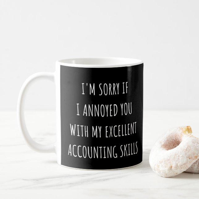 Taza De Café Contable Y Contable Divertido (Con donut)