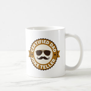 Taza De Café Contador de chistes de papá certificado divertido