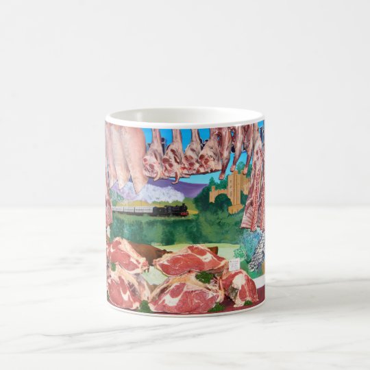 Taza De Café contador de la carnicería