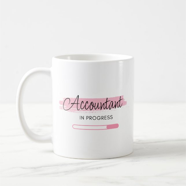 Taza De Café Contador En Progreso – Personalizado (Izquierda)