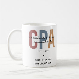 Taza De Café Contador público certificado por CPA Retro Persona