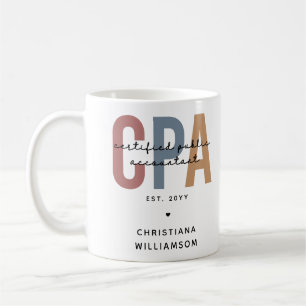 Taza De Café Contador público certificado por CPA Retro Persona