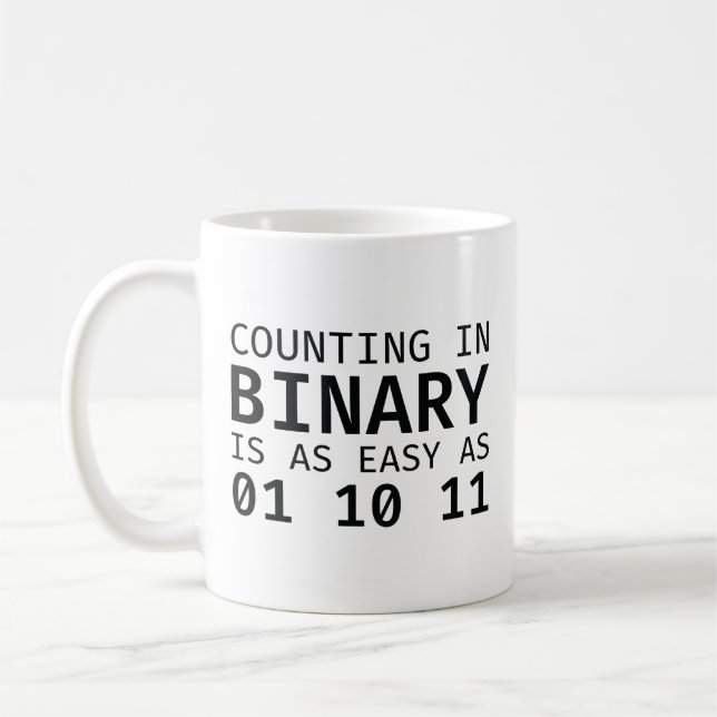 Taza De Café Contando en binario (Izquierda)