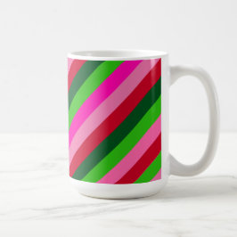 Taza De Café Contemporary Colors Christmas Stripes 