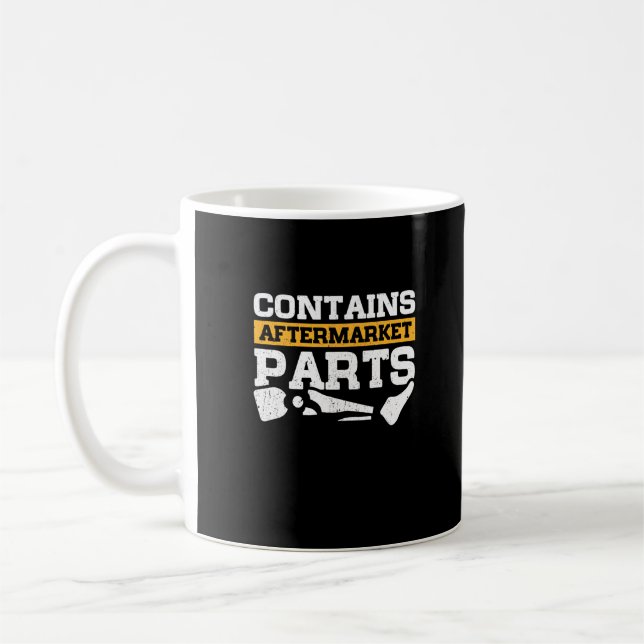 Taza De Café Contiene Partes Aftermarket Amputee Leg Prosthetic (Izquierda)