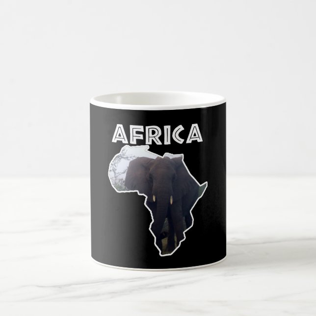 Taza De Café Continente africano de vida silvestre - Monstruo d (Centro)
