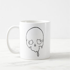 Taza De Café Contorno del cráneo de goteo del personalizable