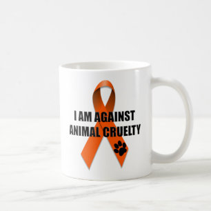 Taza De Café Contra cinta anaranjada de la conciencia de la
