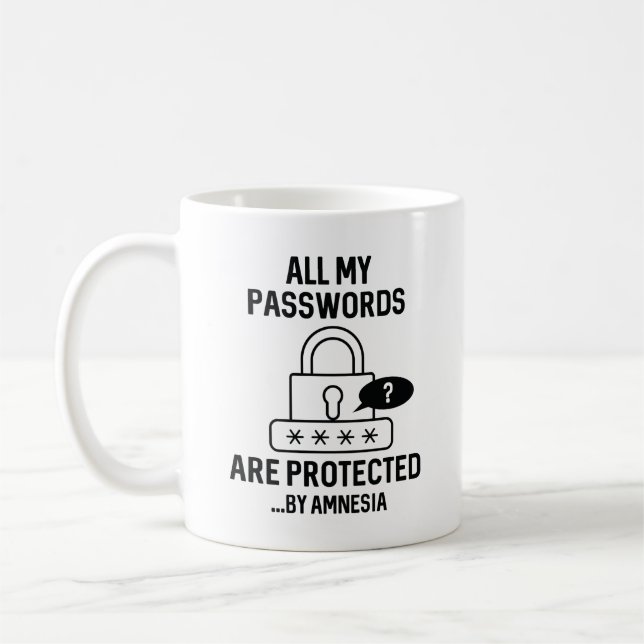 Taza De Café Contraseñas de Amnesia (Izquierda)