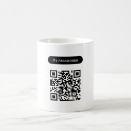 Taza De Café contraseñas de código qr de personalizado escanear
