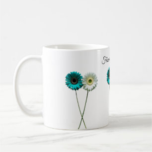 Taza De Café Contraste Gemelo Doble Floración Equilibrio en Flo