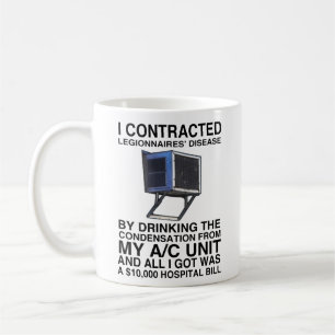 TAZA DE CAFÉ CONTRATÉ LA ENFERMEDAD DE LOS LEGIONARIOS BEBIEND