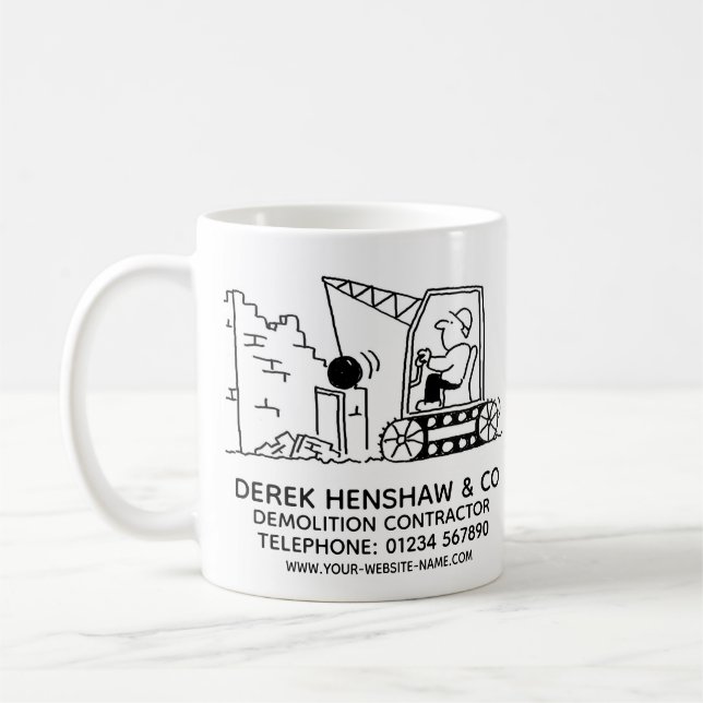 Taza De Café Contratista de demolición Café promocional Mug (Izquierda)