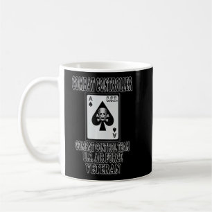 Taza De Café Control de combate Veterano Diseño Atrás 1