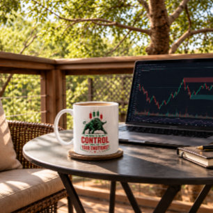Taza De Café Controla Tus Emociones Toro Mentalidad de Trading