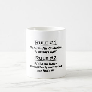 Taza De Café Controlador aéreo de la regla