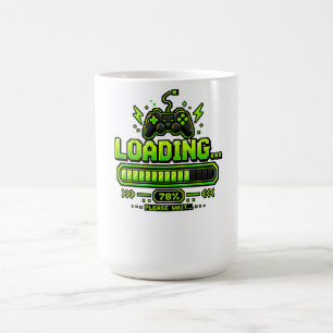 Taza De Café Controlador de juego de arte de píxeles de neón