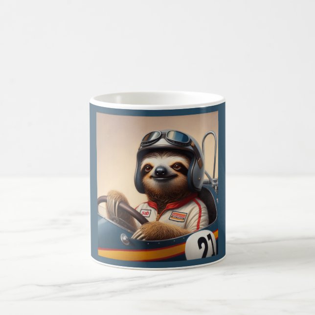 Taza De Café Controlador de racecar Sloth (Centro)