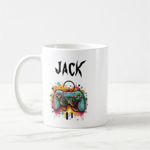 Taza De Café Controlador de videojuegos acuarela Juegos genia