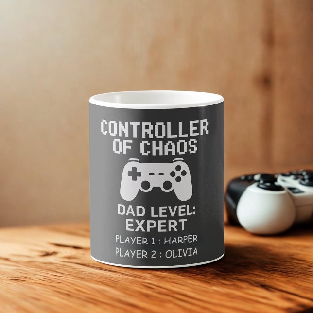 Taza De Café Controlador del Chaos Personalizado Gamer Dad (Subido por el creador)