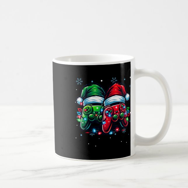 Taza De Café Controlador Santa Hat Navidades Gaming X-mas Gamer (Derecha)