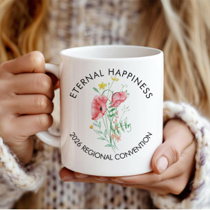 Taza De Café Convención sobre la Felicidad Eterna 2026 con Flor