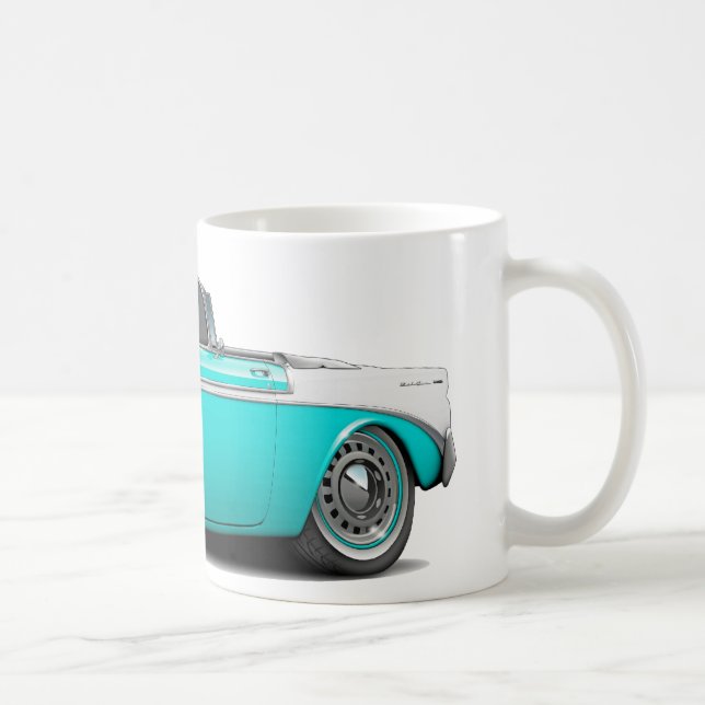 Taza De Café Convertible Turquesa-Blanco 1956 de Chevy Belair (Derecha)