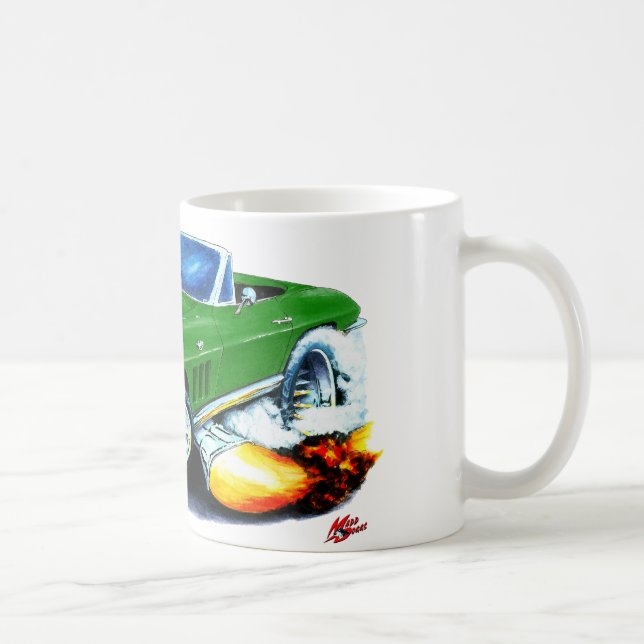 Taza De Café Convertible verde 1965 del Corvette (Derecha)