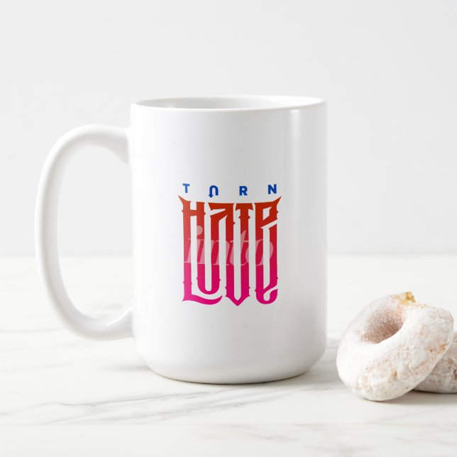Taza De Café Convertir el odio en amor | Mug clásico #15 (Con donut)