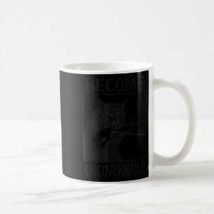Taza De Café Conviértete en un gato negro ingobernable, mordien