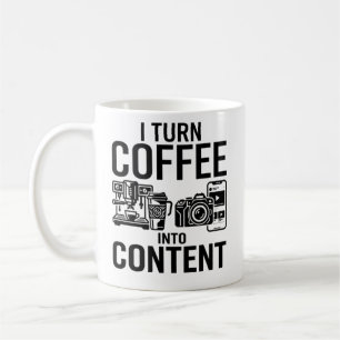 Taza De Café Convierto Café en Contenido - Creador Creativo Cot