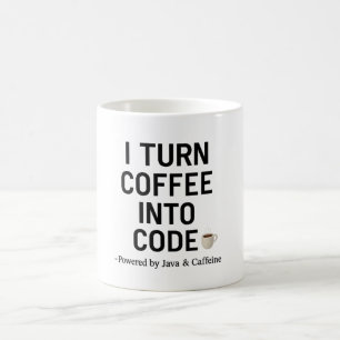 Taza De Café Convierto El Café En Código - Cita Divertida Del P
