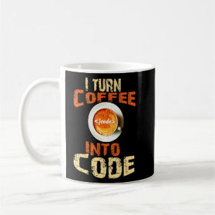 Taza De Café Convierto El Café En El Desarrollo Web De Código C