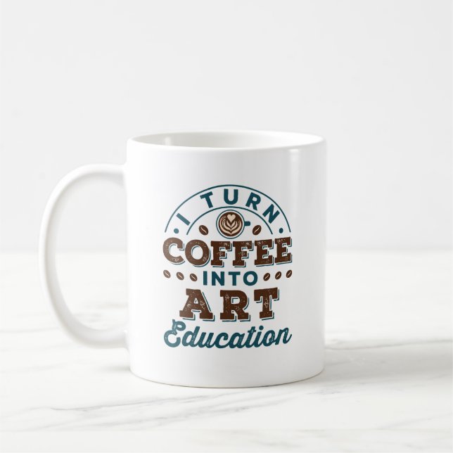 Taza De Café Convierto el café en profesor de arte en educación (Izquierda)