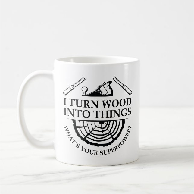 Taza De Café Convierto madera en cosas (Izquierda)