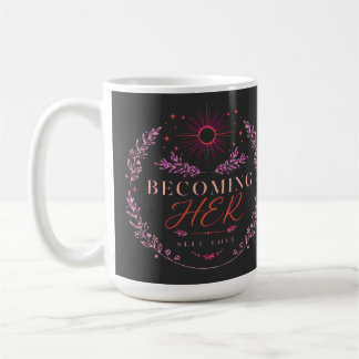 Taza De Café Convirtiéndose en Ella – Diseño de Círculo Floral