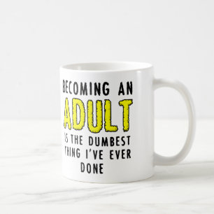 Taza De Café Convirtiéndose En Un Mug Divertido Adulto