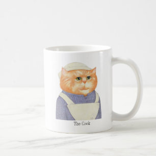 Taza De Café COOK CAT White Mug + Texto