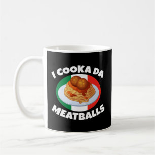 Taza De Café Cooka Da Meatball Idioma italiano Comida en Italia